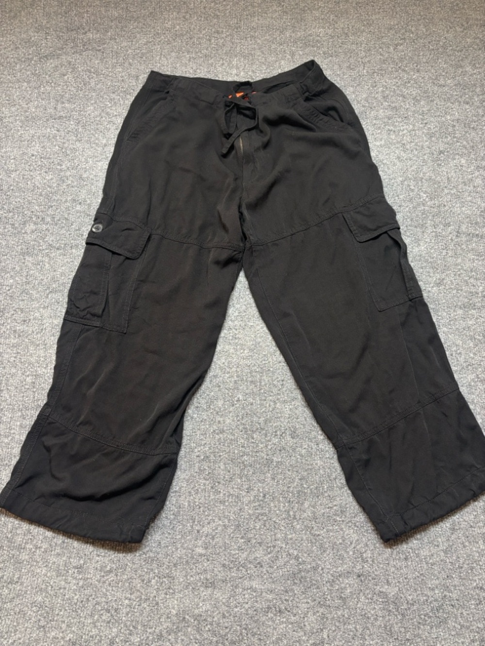 Joe Fresh Cropped Cargo Pants Drawstring Utility Twill Mid Calf Sz 6